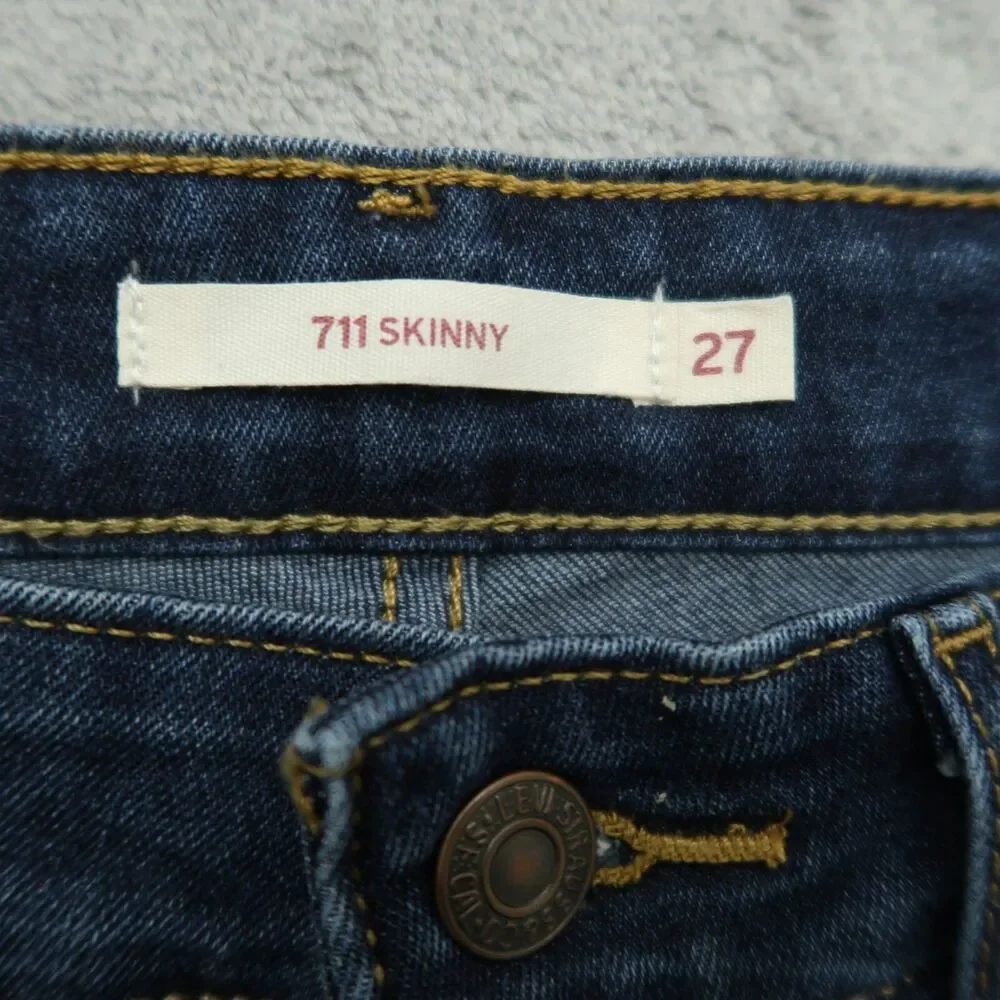 Levi's 711 Jeans Women's Size 27 Blue Low-Rise Skinny Denim Pants 25